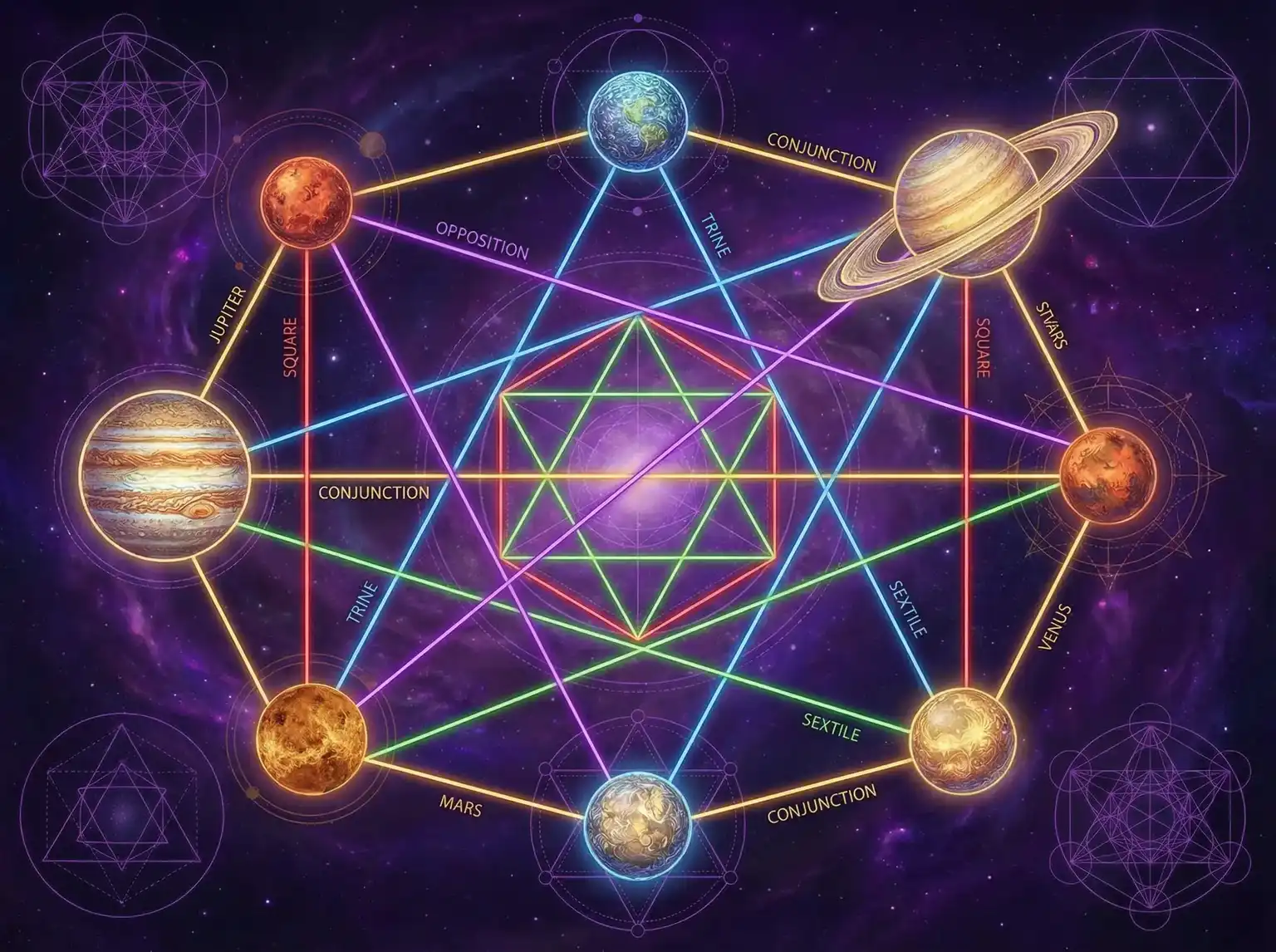 行星相位解读 - 界龙集团 | 占星学进阶